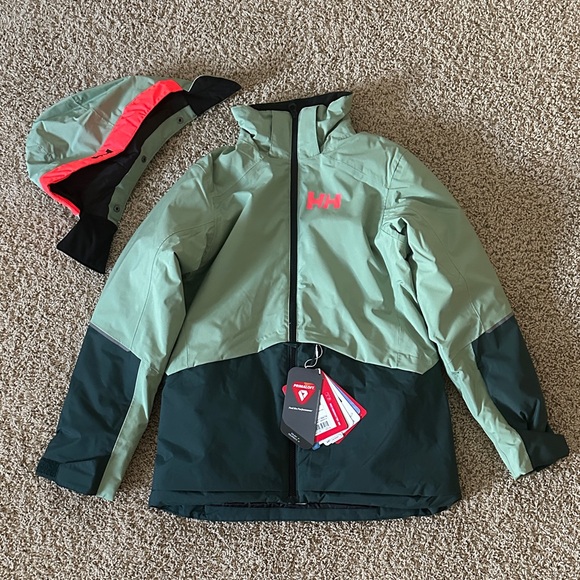 Helly Hansen Other - Helly Hansen Kids' Two-Tone Green Ski Coat